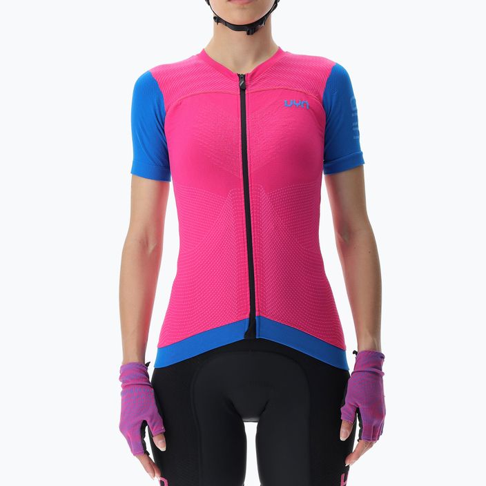 Tricoul de ciclism pentru femei UYN Garda magenta/cyan