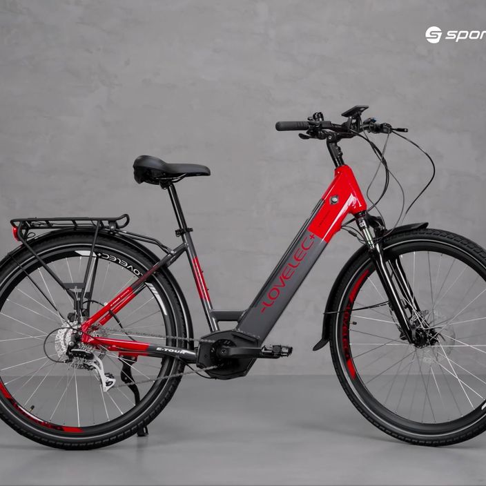 LOVELEC bicicletă electrică Triago Low Step 16Ah gri-roșu B400358 7