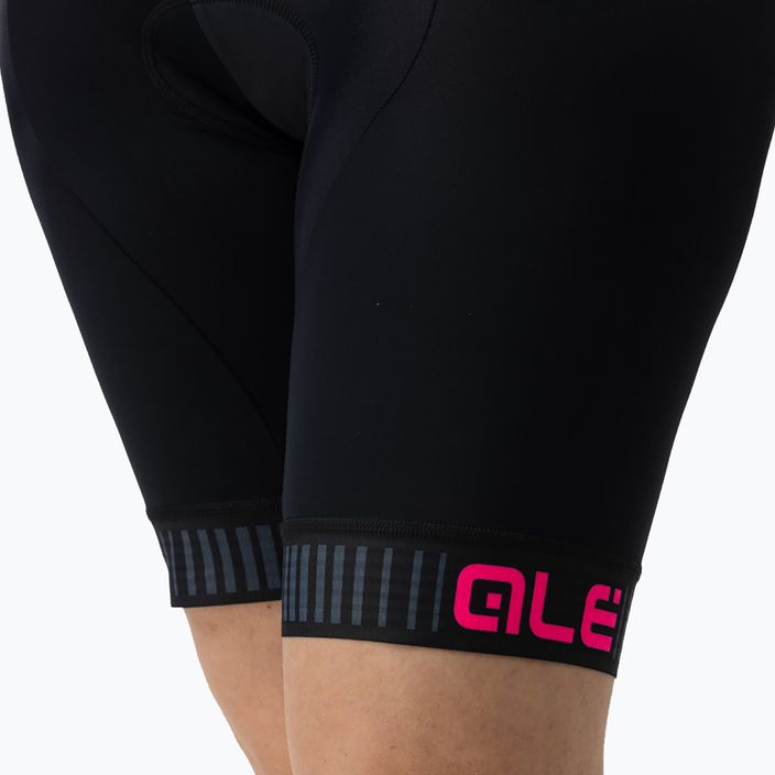 Pantaloni scurți de ciclism pentru femei ALÉ Pantalone C/B Traguardo pantaloni scurți cu bretele negru/roz L11551518 8