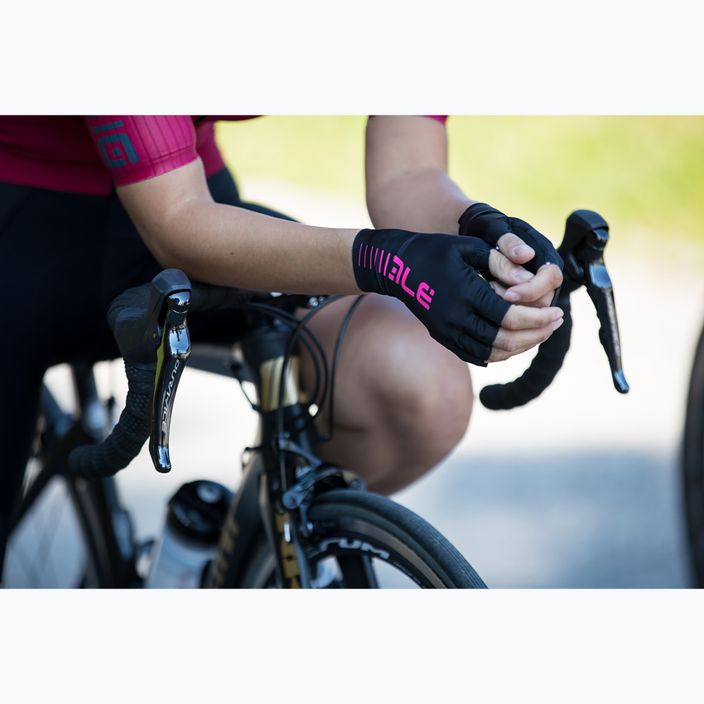 Mănuși de ciclism Alé Guanto Estivo Sun Select negru-roz L17951518 4