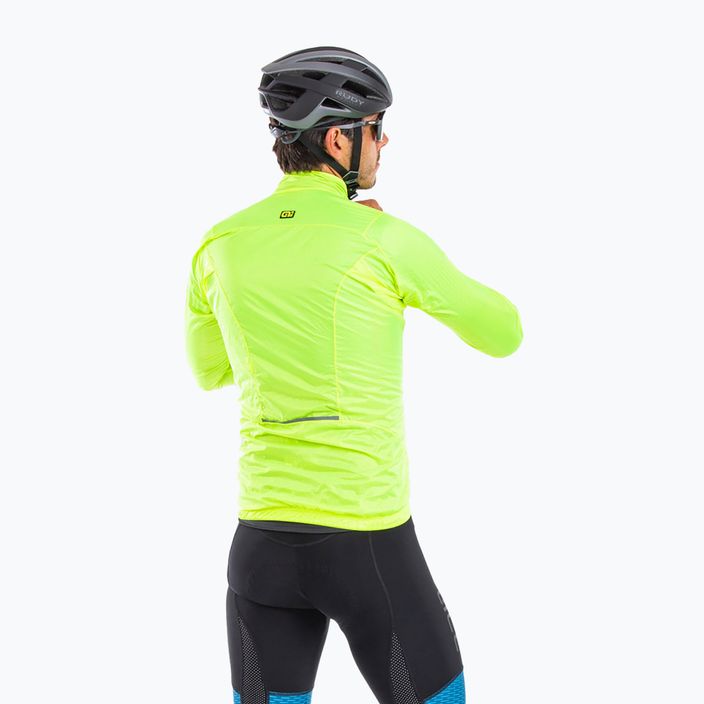 Jachetă de bicicletă pentru bărbați Alé Giubbino Light Pack galben L15046019 2