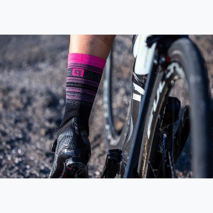 Alé Scanner șosete de ciclism negru și roz L21181543 8