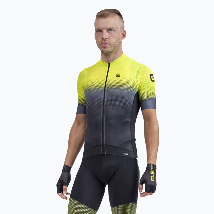 Tricou de ciclism Alé Gradient pentru bărbați negru/galben L22144460