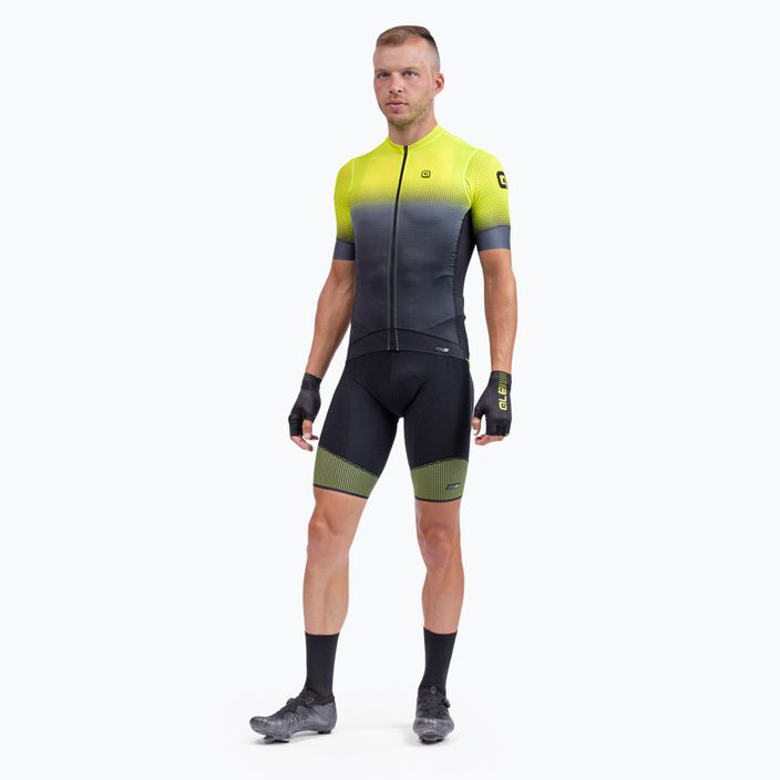 Tricou de ciclism Alé Gradient pentru bărbați negru/galben L22144460 2