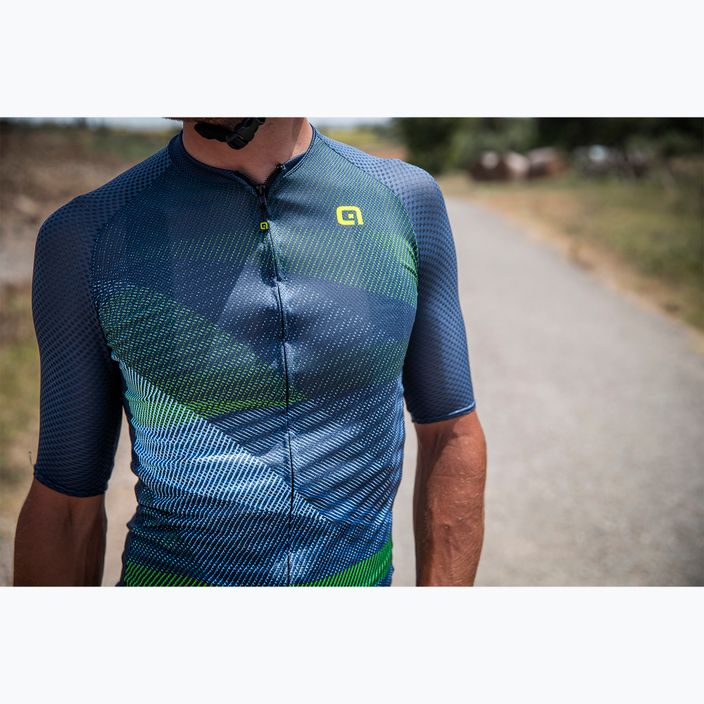 Tricou de ciclism pentru bărbați Alé Connect blue 9