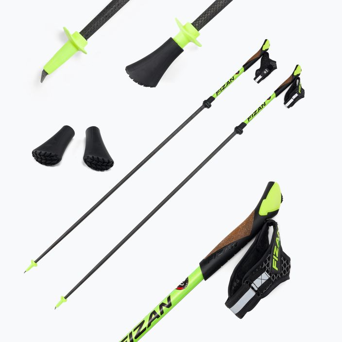 FIZAN Carbon Pro Nordic Walking Sticks galben S20 CA07 5