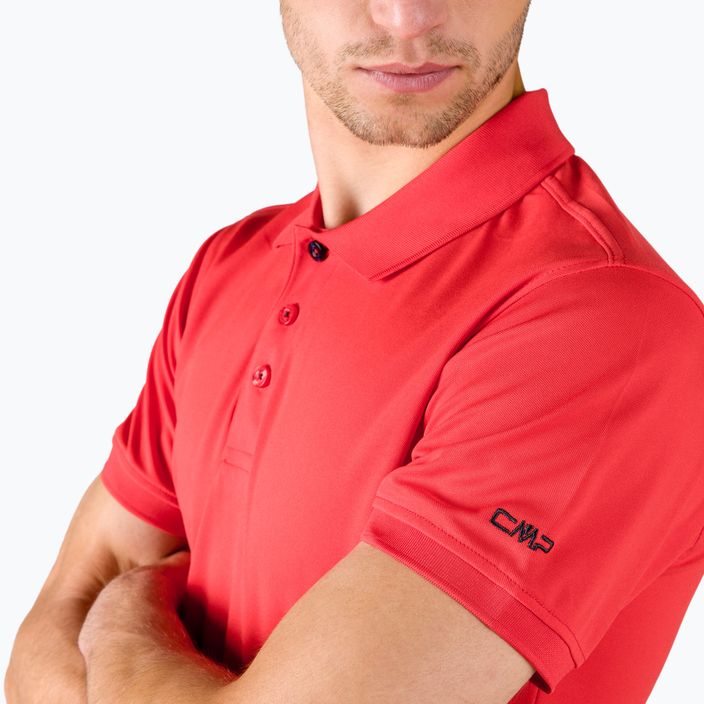 Tricou polo pentru bărbați CMP C812 roșu 3T60077/C812/48 4