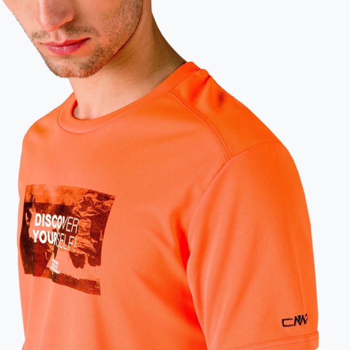 Tricou de trekking pentru bărbați CMP portocaliu 30T5057/C706 4