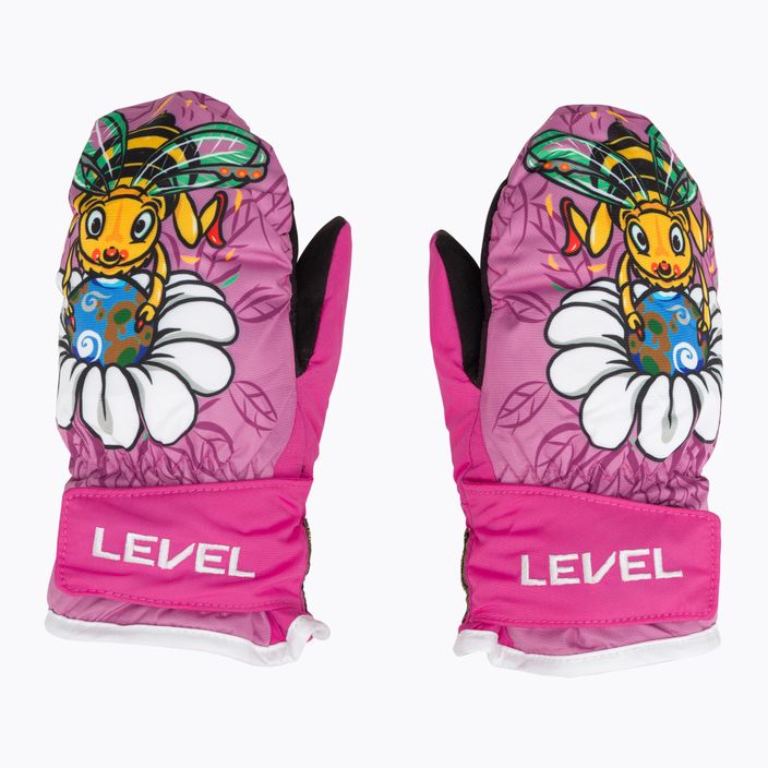 Level Animal mănuși de schi roz pentru copii 3