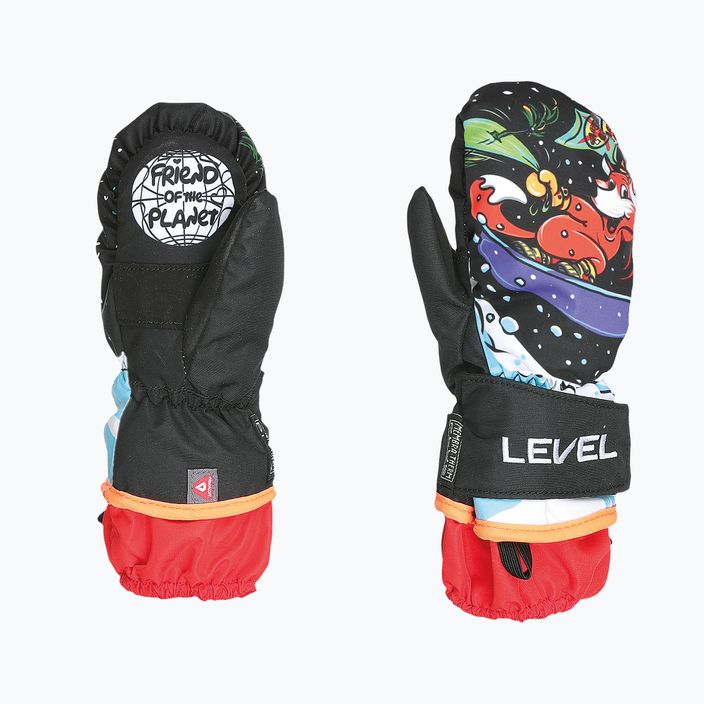 Level Animal mănuși de schi pentru copii pk negru 5