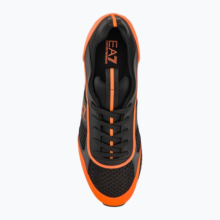 EA7 Emporio Armani Black & White Laces pantofi de tigru negru/portocaliu negru/oranj 5