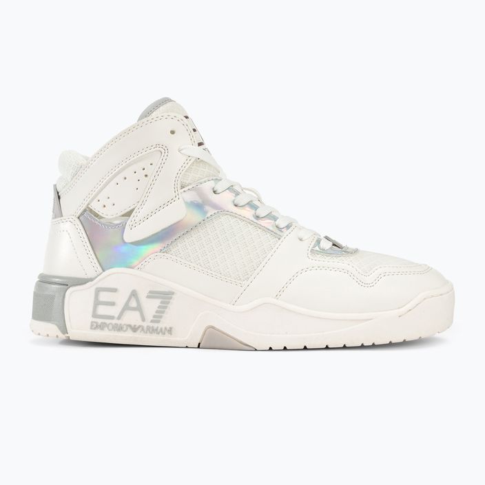 EA7 Emporio Armani Basket Mid pantofi alb/iridescent 2