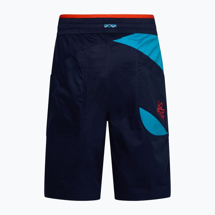 Pantaloni scurți de alpinism pentru bărbați La Sportiva Bleauser deep sea/tropic blue 2