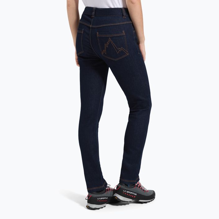 Pantaloni de alpinism pentru femei La Sportiva Eldo Jeans blugi / mare adâncă 2