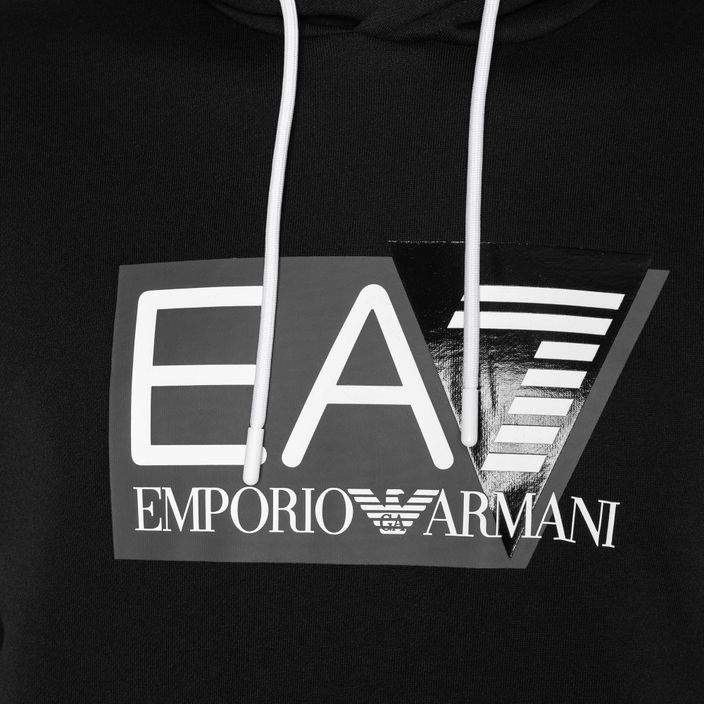 Hanorac cu glugă cu vizibilitate pentru bărbați EA7 Emporio Armani Train Visibility negru 3