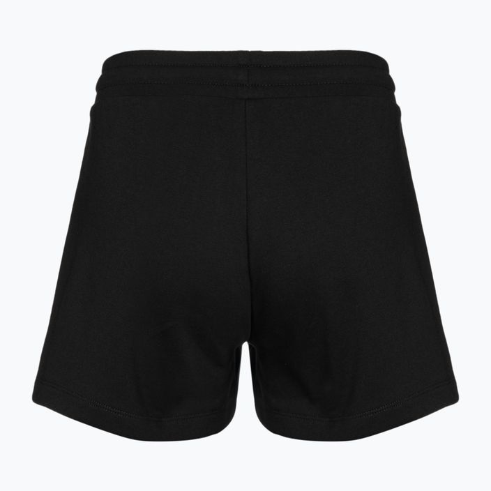 Pantaloni scurți pentru femei EA7 Emporio Armani Train Shiny negru/logo alb negru/alb pentru femei 2