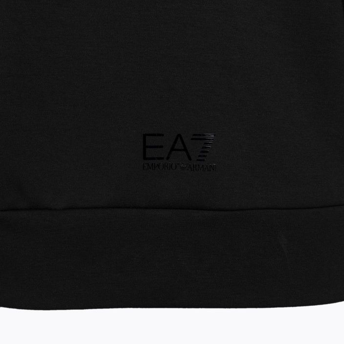 EA7 Emporio Armani Emporio Armani Train Logo Series Hoodie negru oglindă/logo negru pentru femei 4
