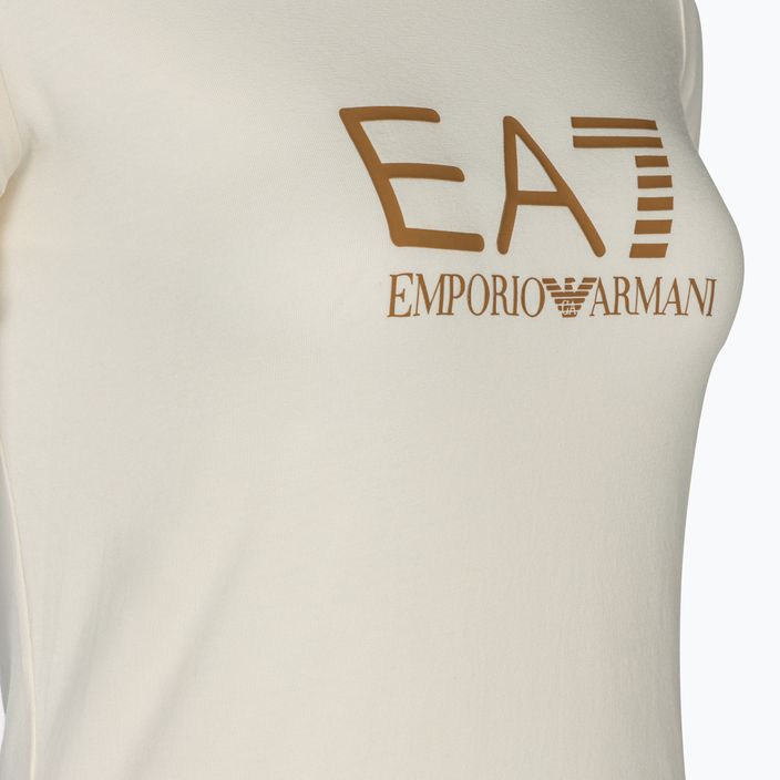 Tricou EA7 Emporio Armani Train Shiny pristine/logo maro pentru femei EA7 Emporio Armani Train Shiny pristine/logo maro 3