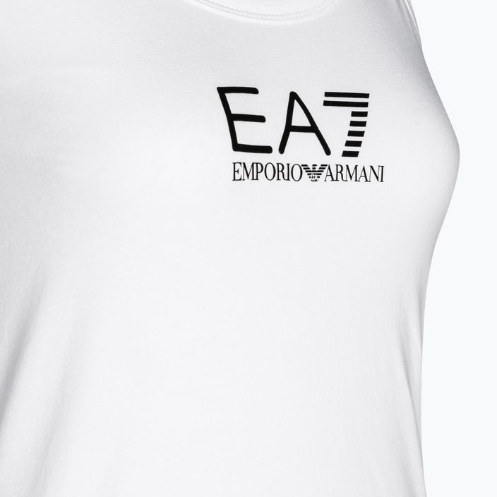 Tricou fără bretele pentru femei EA7 Emporio Armani Train Shiny white/logo black 3