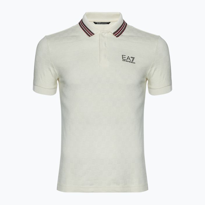 Tricou pentru bărbați  EA7 Emporio Armani Golf Pro Polo Check silver birch