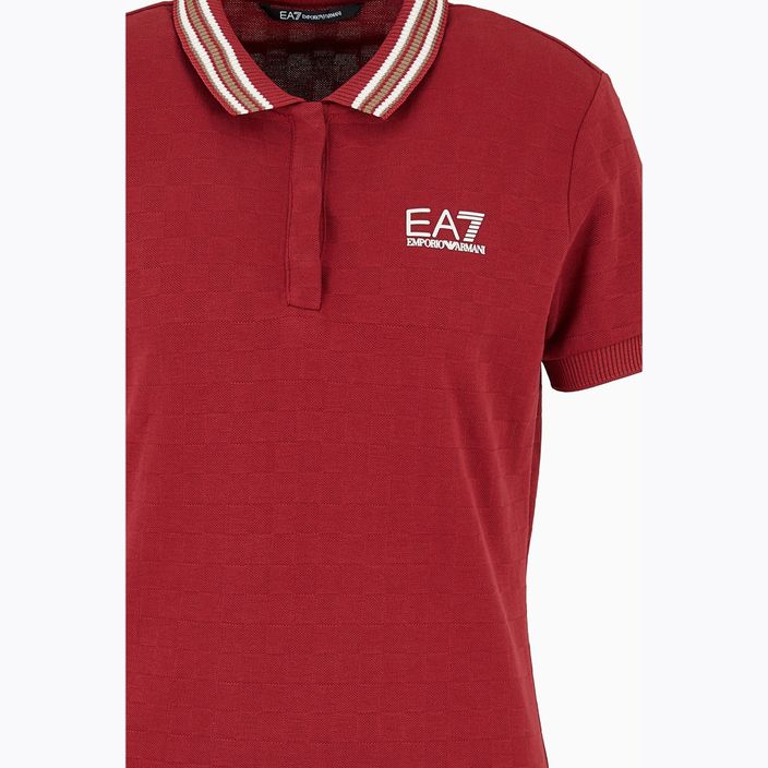 Tricou pentru femei EA7 Emporio Armani Golf Pro Polo Damier syrah 7