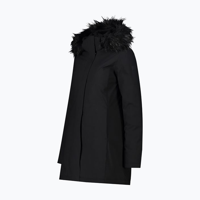Jachetă de ploaie cu glugă cu fermoar CMP Coat pentru femei  negru 32K3196F/U901 2