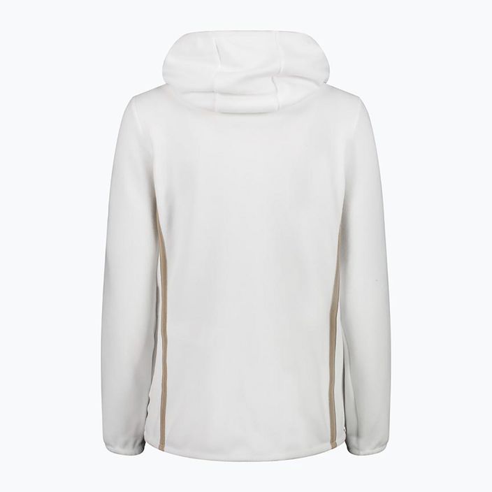Hanorac cu glugă CMP Fix Hood Fleece Sweatshirt pentru femei  alb 32H0386/A001 2