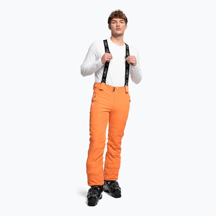 Pantaloni de schi pentru bărbați CMP portocalii 3W04467/C593