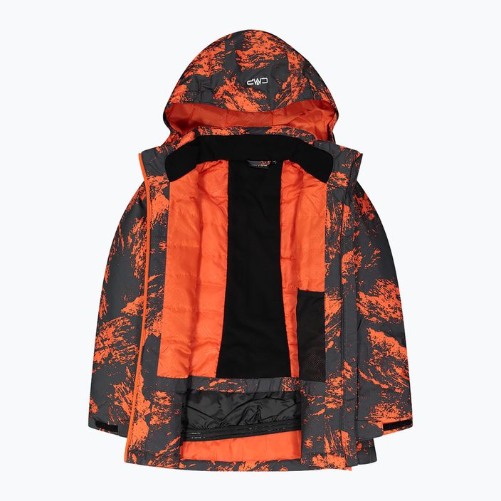 Jachetă de schi pentru copii CMP 39W1924/04ZP anthracite/arancio 4