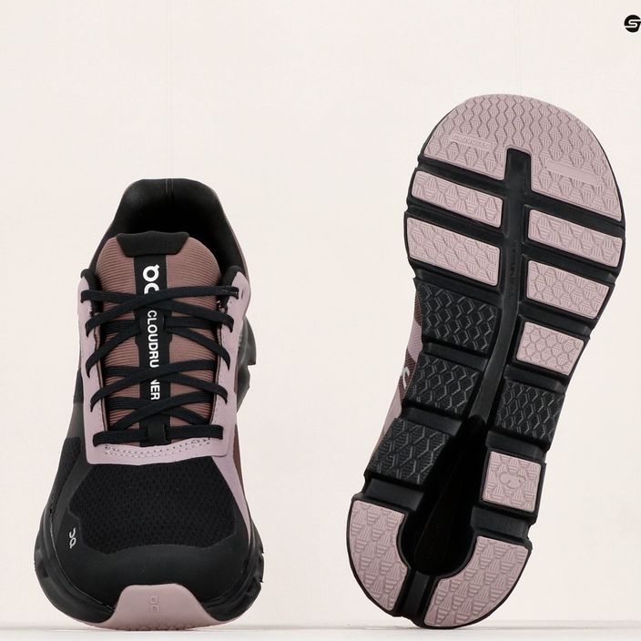 Pantofi de alergare pentru femei On Cloudrunner Waterproof negru-maro 5298636 14