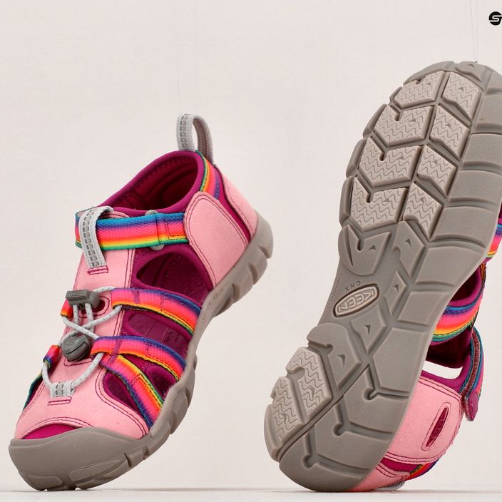 Sandale de trekking pentru copii Keen Seacamp II CNX roz-colorate 1027421 16