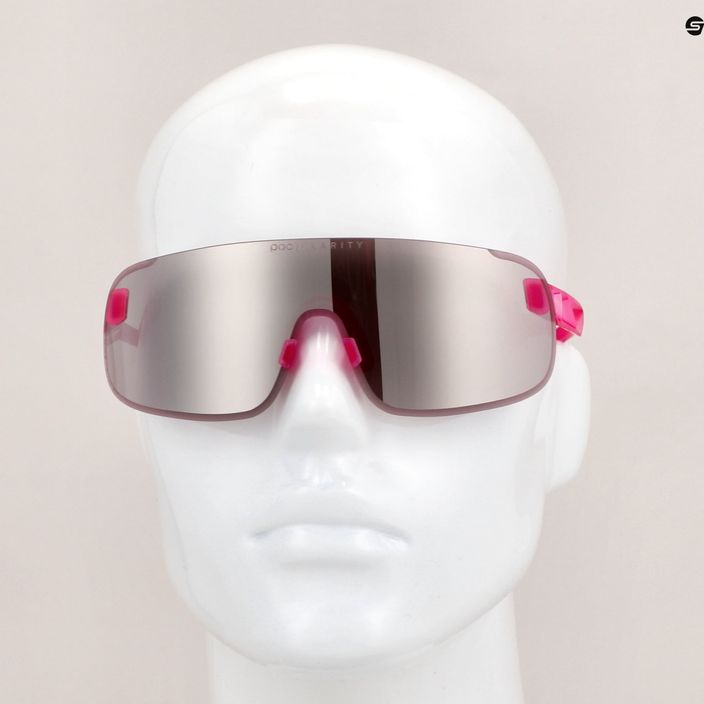 Ochelari de protecție pentru bicicletă POC Elicit actinium pink translucent/clarity road silver 8