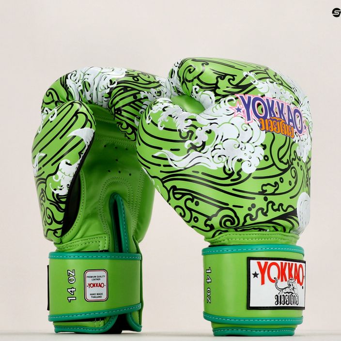 YOKKAO Hawaiian mănuși de box verde FYGL-71-20 6
