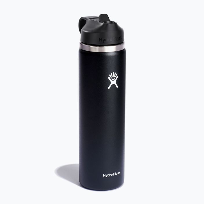 Sticlă termică Hydro Flask Wide Flex Straw 710 ml negru W24BFS001 2