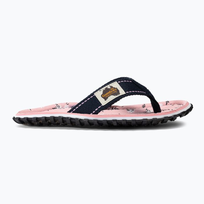 Papuci de plajă pentru femei Gumbies Islander în roz DITSY 2