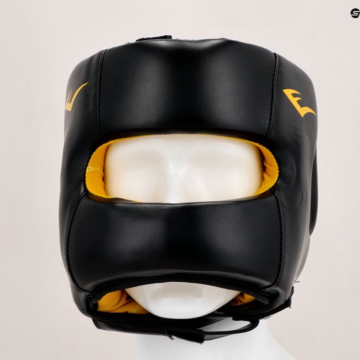 Articole de protecție cap pentru box pentru bărbați Everlast Elite Lea Headgear, negru, EV 720 M/L 6