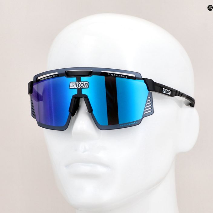 Ochelari de ciclism SCICON Aerowatt negru lucios/scnpp multimirror albastru EY37030200 8