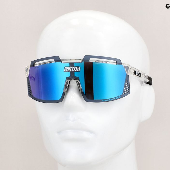 Ochelari de ciclism SCICON Aerowatt Foza crystal gloss/scnpp multimirror blue EY38030700 8