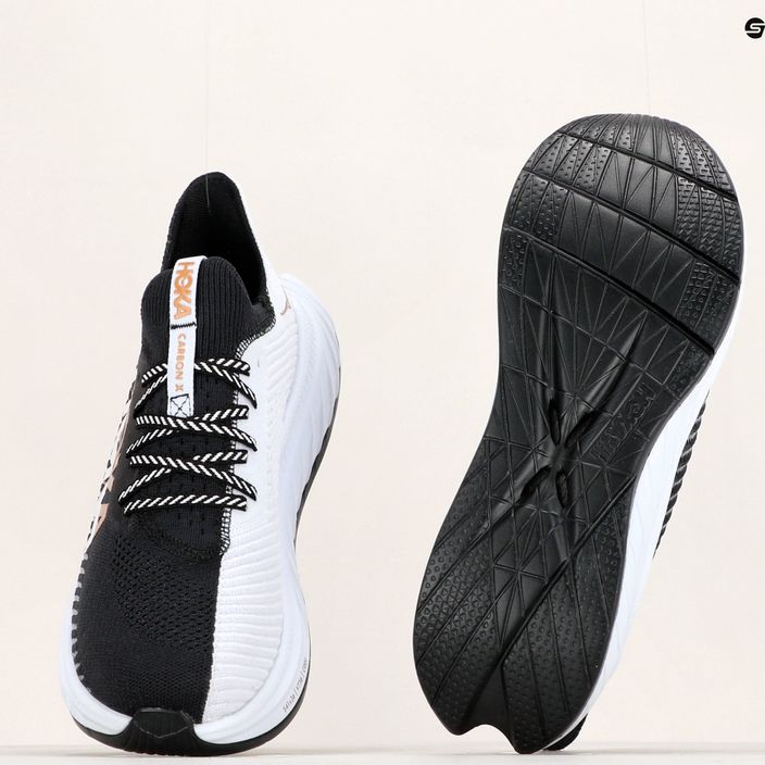 Pantofi de alergare pentru bărbați HOKA Carbon X 3 negru și alb 1123192-BWHT 14