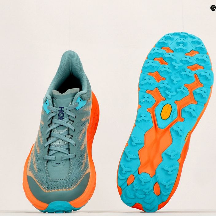 HOKA Speedgoat 5 pantofi de alergare pentru bărbați verde-portocaliu 1123157-TMOR 12