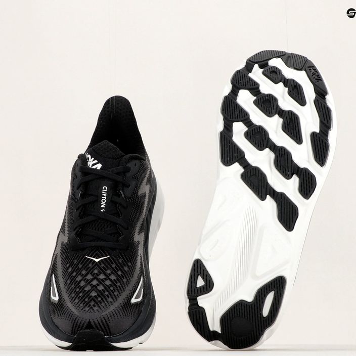 Pantofi de alergare pentru bărbați HOKA Clifton 9 negru 1127895-BWHT 12