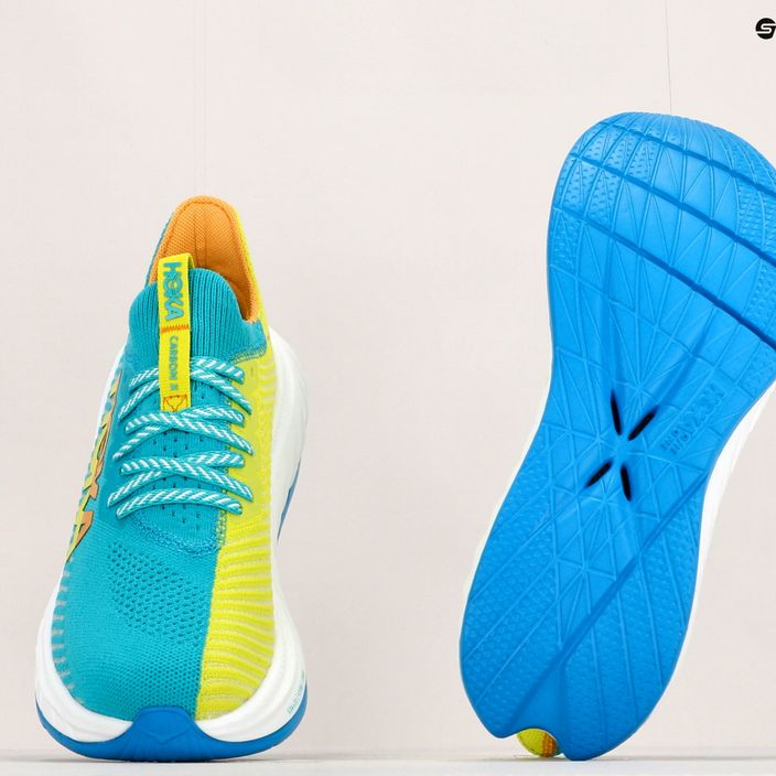 Pantofi de alergare pentru femei HOKA Carbon X 3 albastru-galben 1123193-CEPR 14