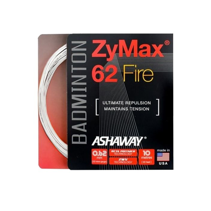 Cordon de badminton ASHAWAY ZyMax 62 Fire - set white 2