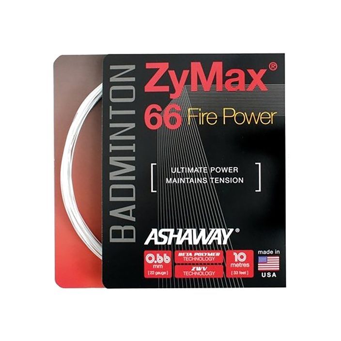 Cordon de badminton ASHAWAY ZyMax 66 Power - set white 2