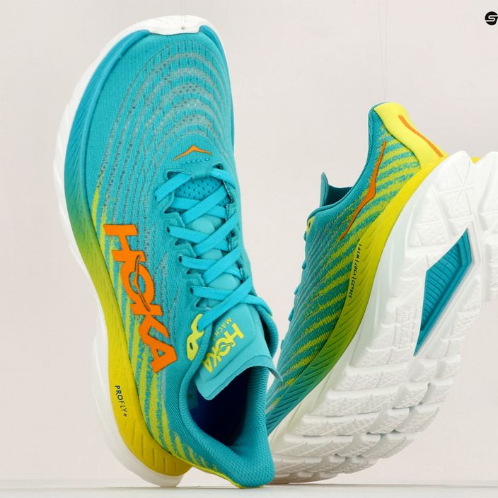 Pantofi de alergare pentru femei HOKA Mach 5 albastru/galben 1127894-CEPR 12