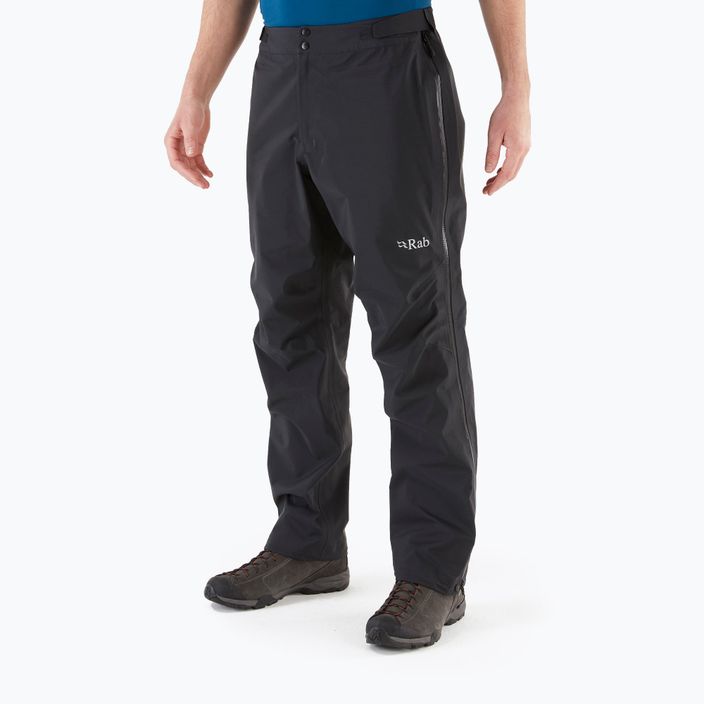 Rab Kangri GTX pantaloni de ploaie pentru bărbați negru QWH-03