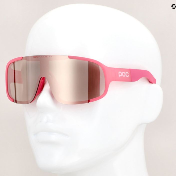 Ochelari de protecție pentru bicicletă POC Aspire actinium pink translucent/clarity trail silver 6