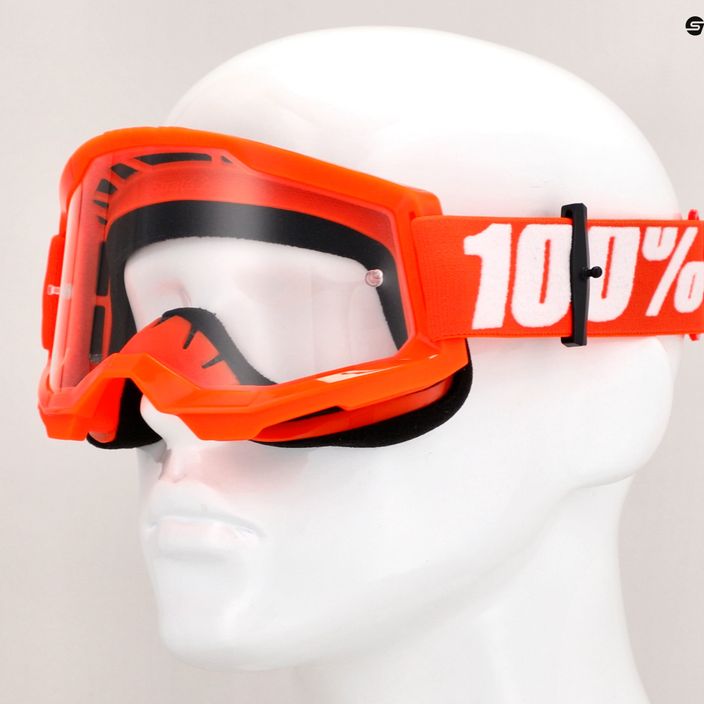 Ochelari de ciclism pentru bărbați 100% Strata 2 portocaliu/clear 50027-00005 7