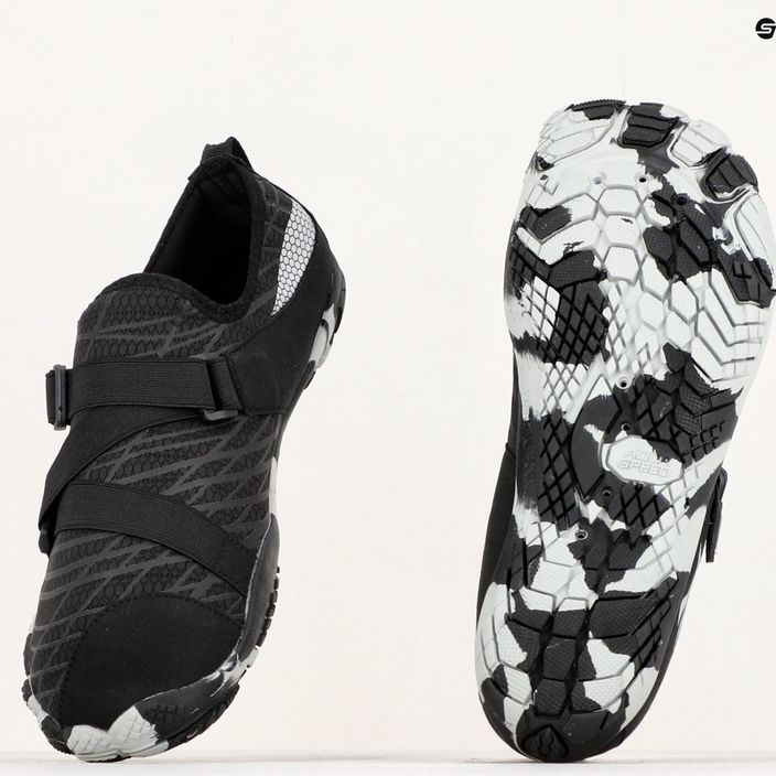Pantofi de apă AQUA-SPEED Tortuga negru și alb 635 17