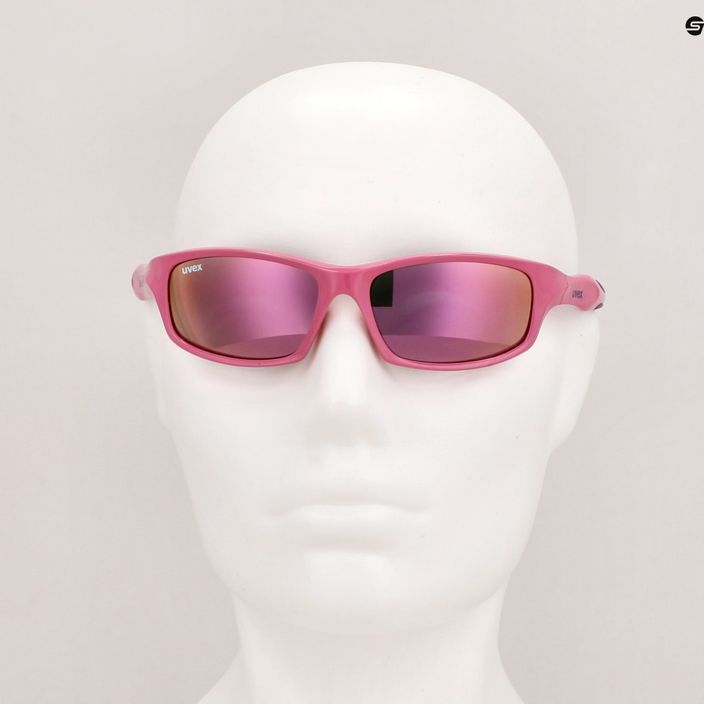 Ochelari de soare pentru copii UVEX Sportstyle 507 roz purpuriu/roz oglindă 53/3/866/6616 11